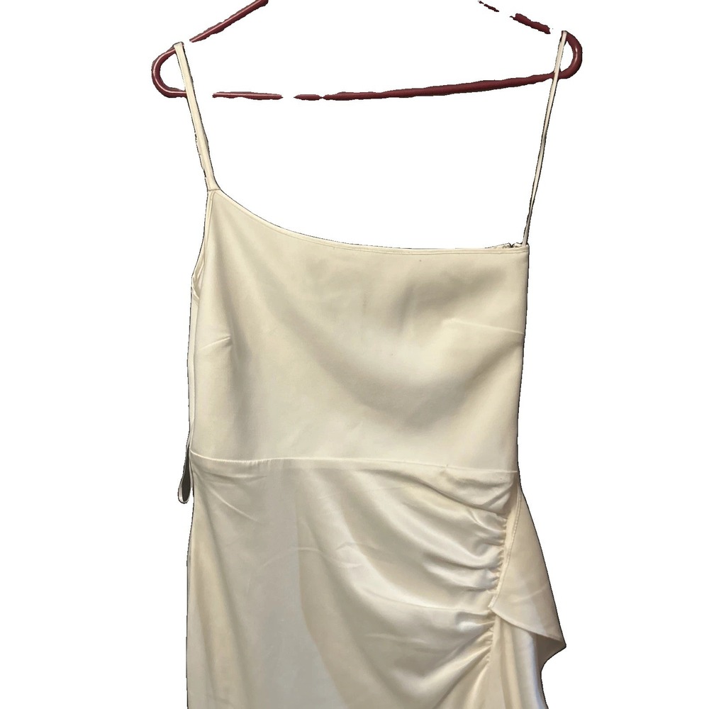 LIKELY Gimler Asymmetric Satin Bridal Gown Gimer White Dress Size 4 NWT